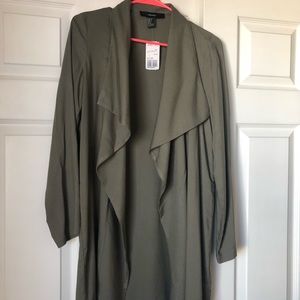 Olive Green long sleeve coat/cardigan